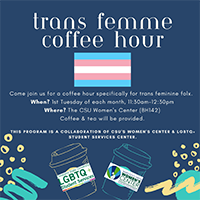 Trans Feminine Coffee Hour flyer